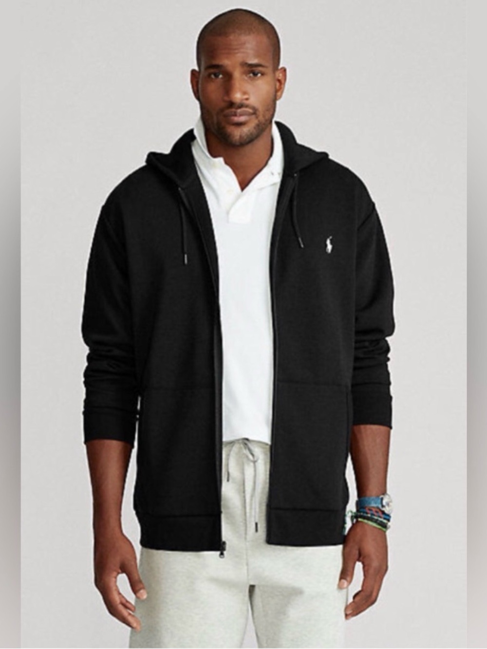 NWOT Polo Ralph Lauren Pony Black Full Zip Hooded Sweatshirt XXL or l2XL